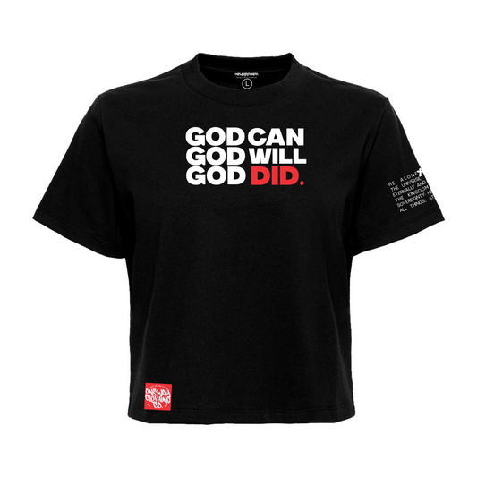 GOD DID CROP TOP (BLACK)