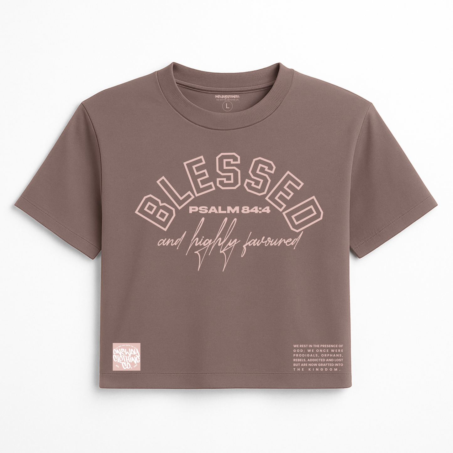 B&HF Boxy Crop Tee (Shiitake)