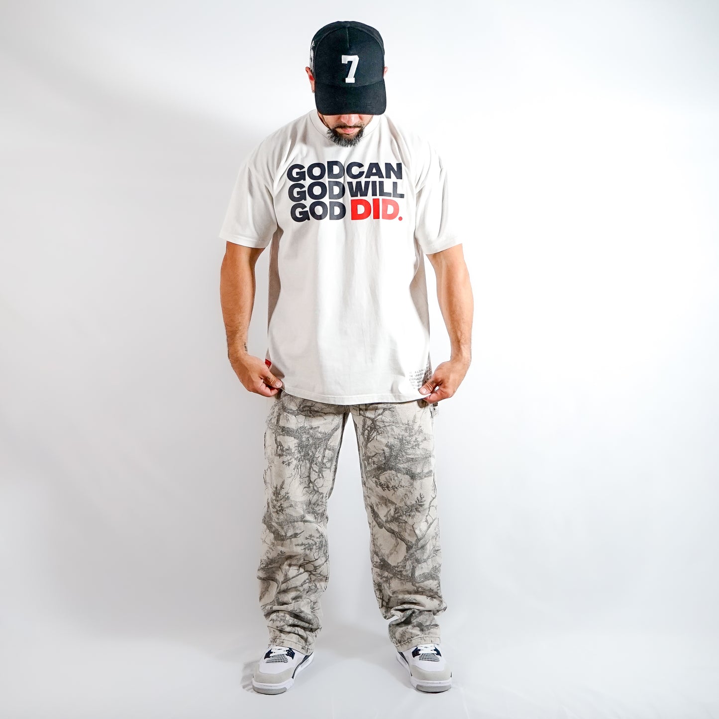 GOD DID BOXY TEE (WHITE)