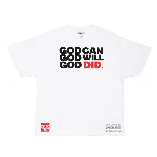 GOD DID BOXY TEE (WHITE)